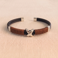 The Intersection .925 Silver & Rubber Cuff – Espresso Edition