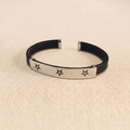 The Altair .925 Sterling Silver & Leather Cuff