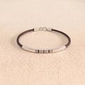 The Matrix Slotted Square-Bar .925 Silver Bracelet – Espresso Edition
