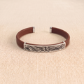 The Vanguard .925 Sterling Silver & Leather Cuff – Espresso Edition